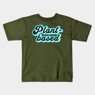 Retro Plant-Based Graphic Logo Kids T-Shirt